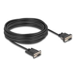 Delock Seriell Kabel RS-232 D-Sub9 Buchse zu D-Sub9 Buchse Stromanschluss an Pin 9 10 m