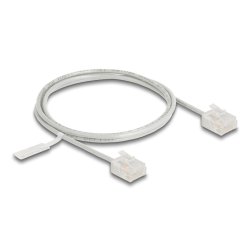 DeLOCK RJ45 Network Cable Cat.6 UTP Ultra Slim 1 m grey with short plugs