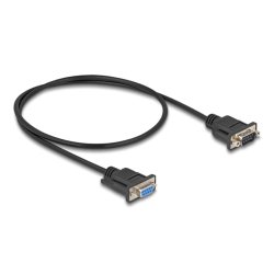 Delock RS-232 Kabel Seriell D-Sub9 Stecker zu Buchse mit schmalem Steckergehäuse 0,5 m