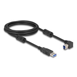 DeLOCK USB 5 Gbps Câble Type-A mâle vers Type-B mâle 90° angulée à gauche 2 m