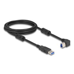 Delock USB 5 Gbps Kabel Typ-A Stecker zu Typ-B Stecker 90° rechts gewinkelt 2 m