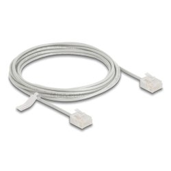 Delock RJ45 Netzwerkkabel Cat.6 UTP Ultra Slim 3 m grau mit kurzen Steckern