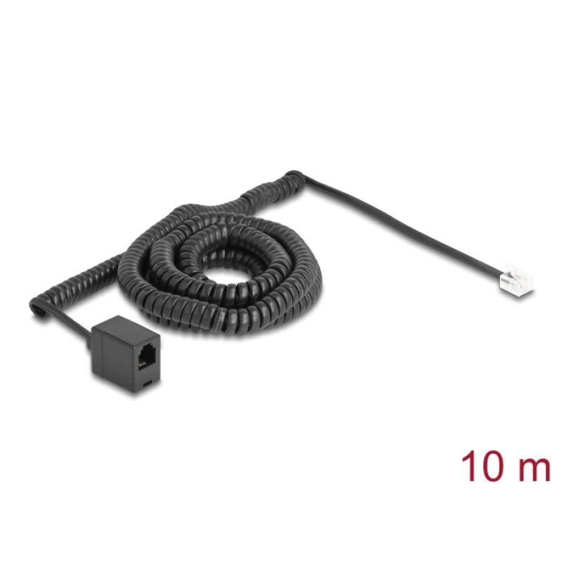 DeLOCK 90347 telephone cable 10 m Black