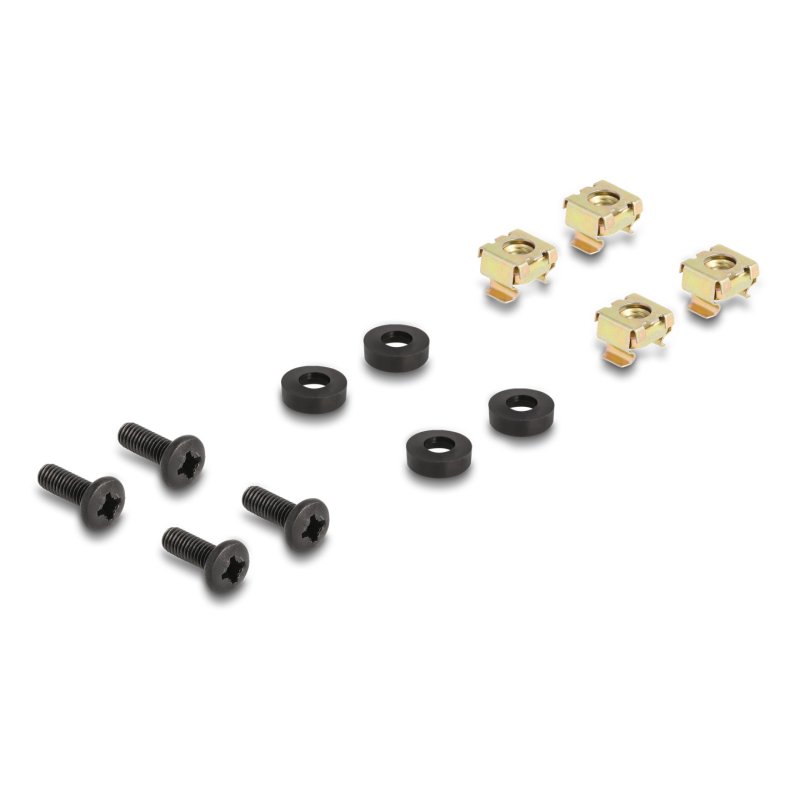 Delock 19? Kabelmanagement Rangierpanel mit 4 Gummi Kabeldurchführungen und 5 Metall Bügeln 1 HE dunkelgrau