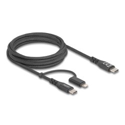 DeLOCK 81171 USB cable 2 m USB C USB C/Lightning Black