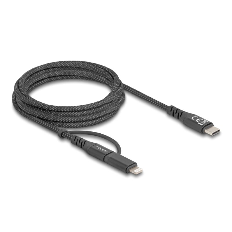 DeLOCK 81171 câble USB 2 m USB C USB C/Lightning Noir