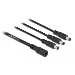 DeLOCK Câble DC diviseur 5,5 x 2,1 mm, 1 x femelle à 3 x mâles