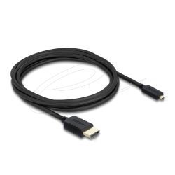 Delock Koaxiales High Speed HDMI Kabel HDMI Stecker zu Micro HDMI Stecker 8K 60 Hz 3 m