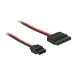 Delock Kabel Power SATA 15 Pin Buchse Power Slim SATA 6 Pin Buchse (5 V) 24 cm