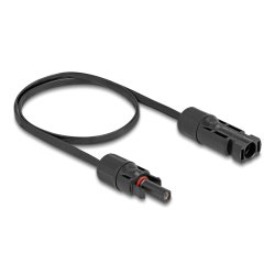 Delock DL4 Solar Flachbandkabel Stecker zu Buchse 60 cm schwarz
