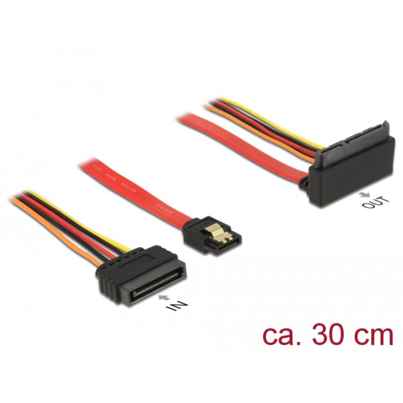 DeLOCK 85515 câble SATA SATA 15 broches 1 x SATA 22 pin, 1 x SATA 7 pin Multicolore