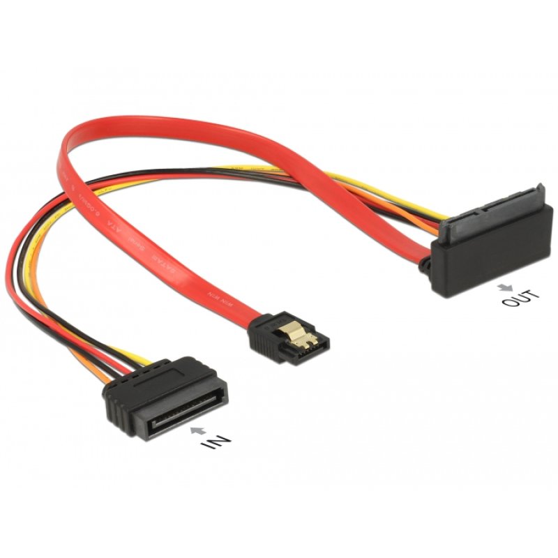 DeLOCK 85515 câble SATA SATA 15 broches 1 x SATA 22 pin, 1 x SATA 7 pin Multicolore