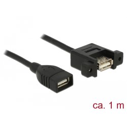 DeLOCK 85460 USB cable USB 2.0 1 m USB A Black