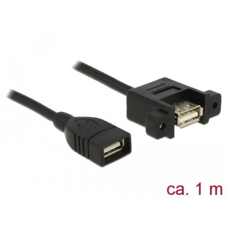 Delock Kabel USB 2.0 Typ-A Buchse USB 2.0 Typ-A Buchse zum Einbau 1 m