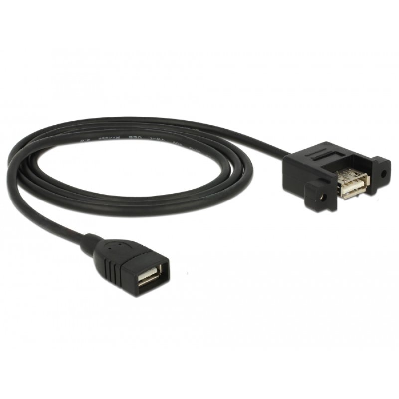 DeLOCK 85460 câble USB USB 2.0 1 m USB A Noir