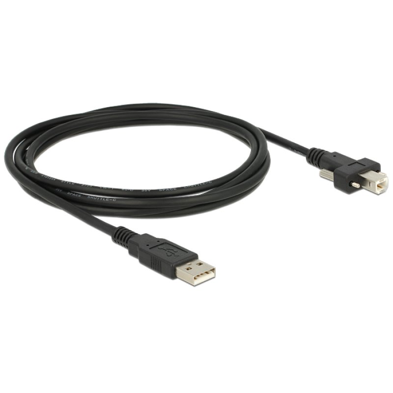 DeLOCK 2m USB 2.0 USB cable USB A USB B Black