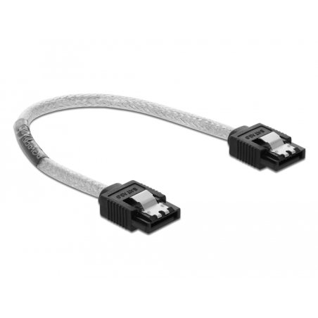DeLOCK 85340 SATA cable 0.2 m SATA 7-pin Black, Transparent