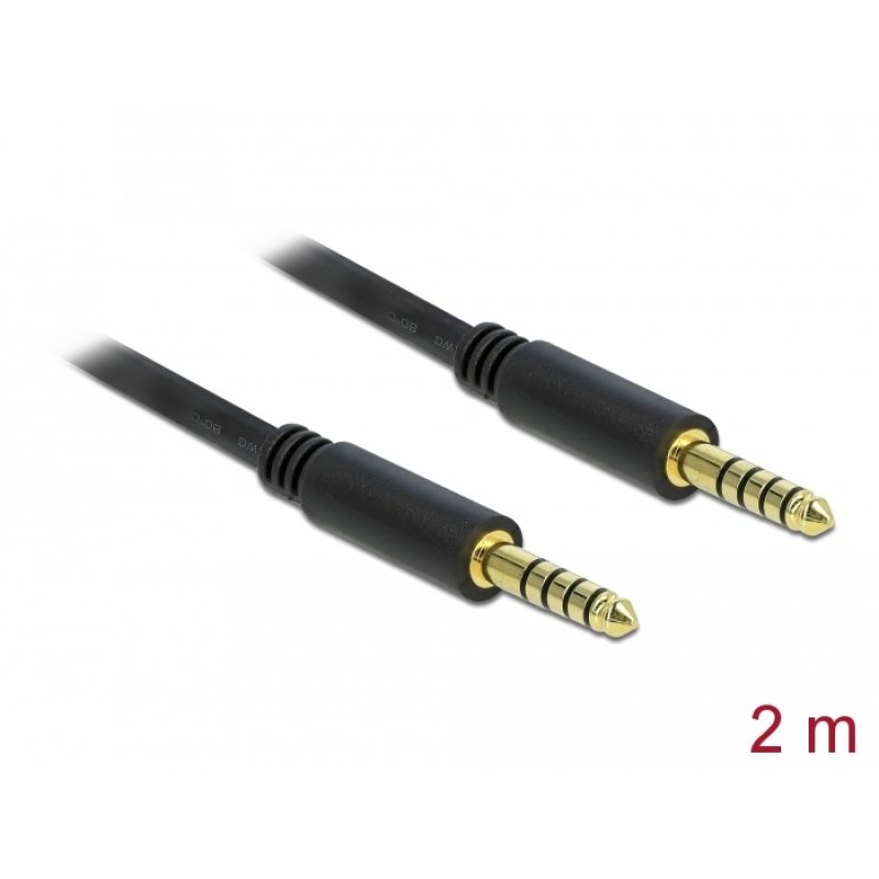 DeLOCK 85792 audio cable 2 m 4.4mm Black