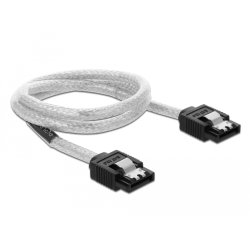 DeLOCK 85342 câble SATA 0,5 m SATA 7-pin Noir, Transparent