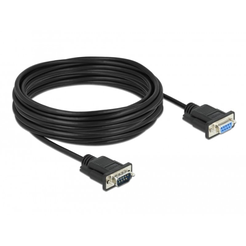 Delock RS-232 Kabel Seriell D-Sub9 Stecker zu Buchse mit schmalem Steckergehäuse 10 m