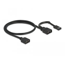DeLOCK Câble de connexion RGB, 3 broches pour l’éclairage LED 5 V RGB / ARGB LED avec 2 x 3 broches, femelle, 50 cm