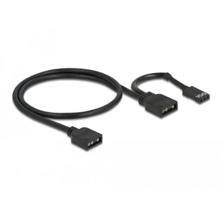 DeLOCK Câble de connexion RGB, 3 broches pour l’éclairage LED 5 V RGB / ARGB LED avec 2 x 3 broches, femelle, 50 cm