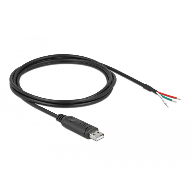 DeLOCK Adapter cable USB 2.0 Type-A to Serial RS-232 with 3 open wires 2 m