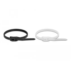 Delock Kabelbinder mit flachem Kopf L 280 x B 7,6 mm 100 Stück