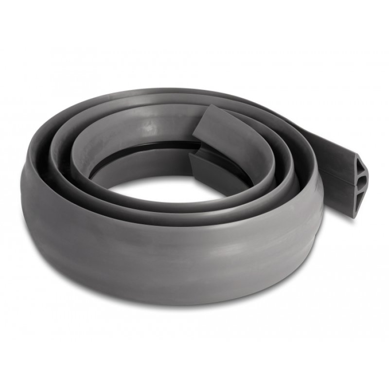 Delock Kabelkanal PVC flexibel 50 x 13 mm - Länge 1,5 m grau