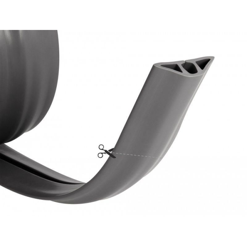 DeLOCK PVC Cable Duct flexible 50 x 13 mm - length 1.5 m grey