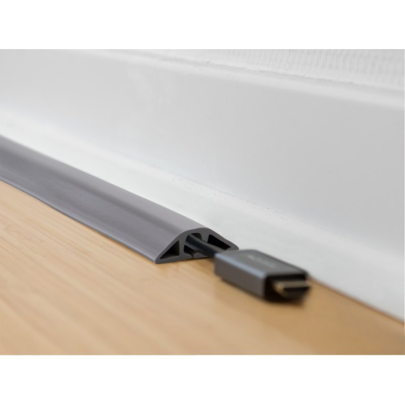 DeLOCK Conduite de câble en PVC flexible 50 x 13 mm - longueur 1,50 m, grise