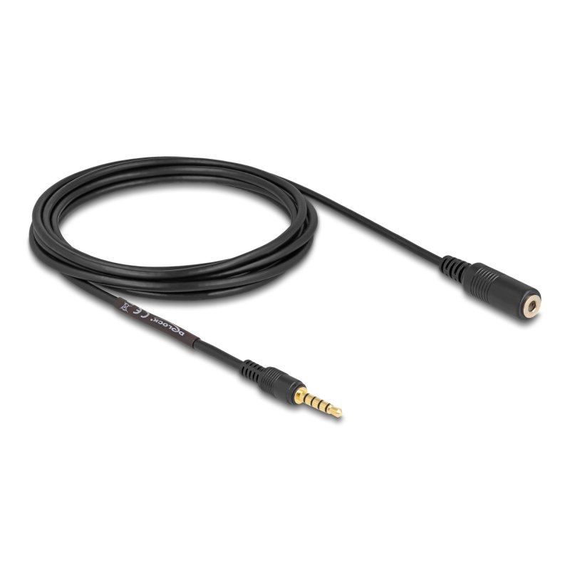 DeLOCK Extension Cable Stereo Jack 3.5 mm 5 pin male to female 3 m black