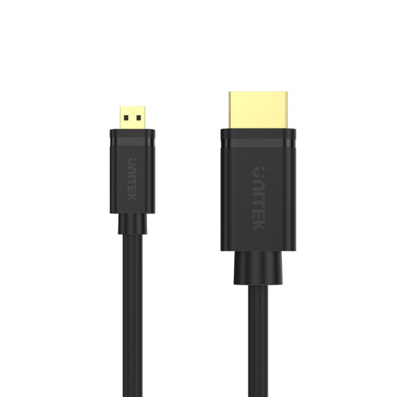 UNITEK Y-C182 câble HDMI 2 m HDMI Type D (Micro) HDMI Type A (Standard) Noir