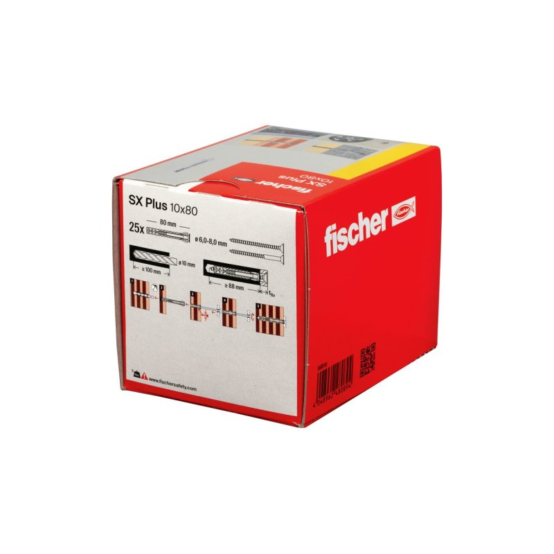 Fischer 568110 ancrage à vis et cheville murale 25 pièce(s) Ancre d'expansion 80 mm
