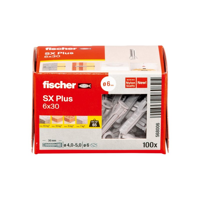 Fischer Dübel SX Plus 6x30 100 St.