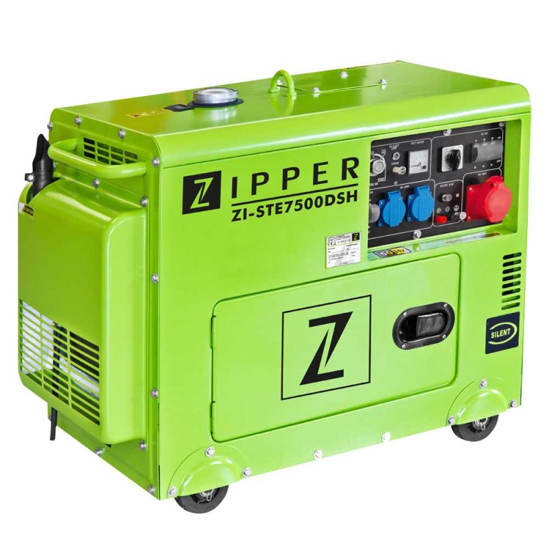 Zipper ZI-STE7500DSH engine-generator 5700 W 14.5 L Diesel Light Green