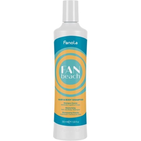 Fanola Fanbeach Moisturizing Shower Shampoo for Hair and Body 350ml with Coconut Oil