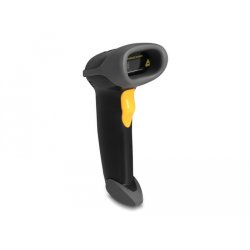 DeLOCK Scanner de code-barres USB 1D avec câble de connexion et support - laser - noir