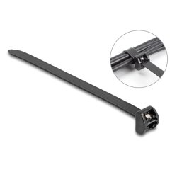 DeLOCK Serre-câble avec cliquet métallique L 203 x l 12,7 mm, 10 unités, noir