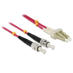 DeLOCK LC - ST, 2m câble InfiniBand et à fibres optiques Violet