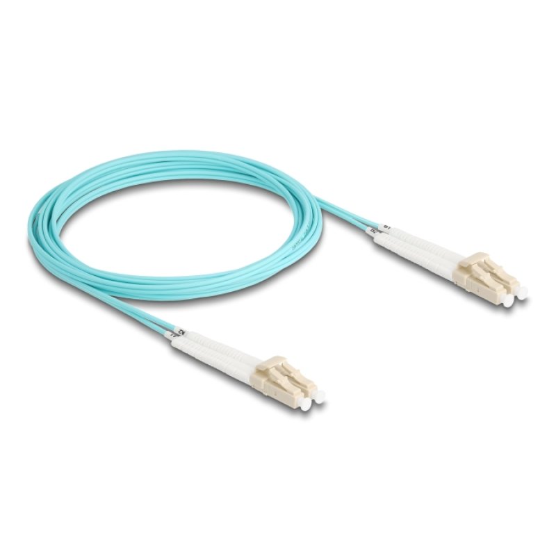 Delock LWL Kabel LC Duplex zu LC Duplex Multimode OM3 winkelbar 3 m