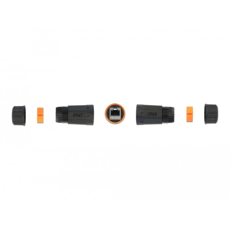 Delock Kabelverbinder RJ45 Buchse zu RJ45 Buchse Cat.6A wasserfest