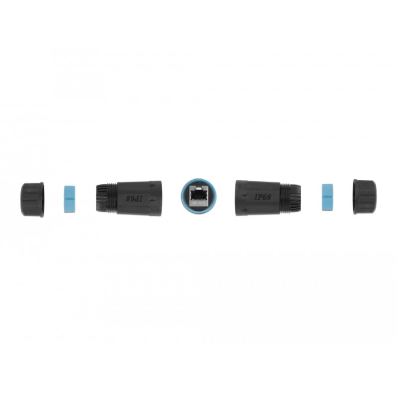DeLOCK Connecteur de câble RJ45 femelle vers RJ45 femelle Cat.6A étanche