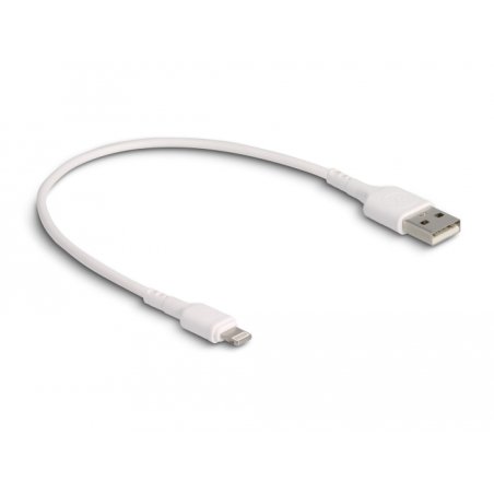 Delock USB Ladekabel für iPhone™, iPad™, iPod™ weiß 30 cm