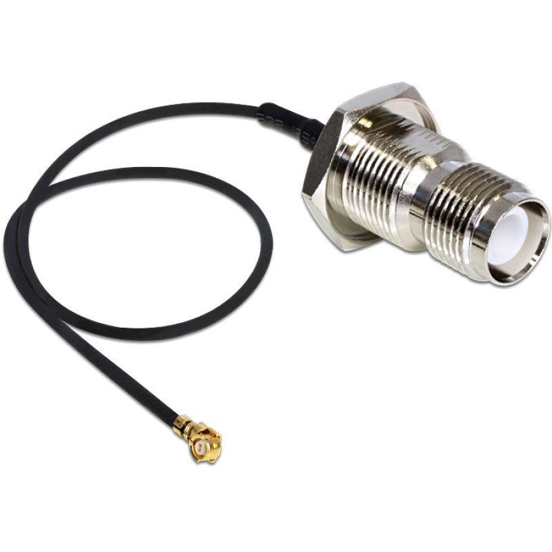 DeLOCK 88464 câble de signal 0,2 m Noir, Or, Argent