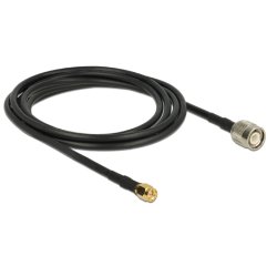 DeLOCK 89506 câble coaxial CFD200 2,5 m TNC SMA Noir