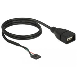 Delock Kabel USB 2.0 Pfostenbuchse zu 1 x USB 2.0 Typ-A Buchse 60 cm