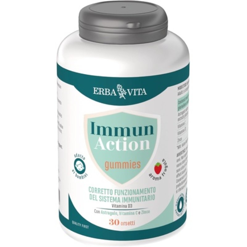 Erba Vita Immun Action Gummies Food Supplement for Adults and Children