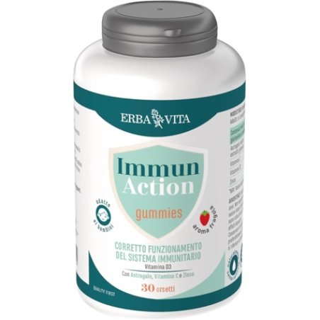 Erba Vita Immun Action Gummies Food Supplement for Adults and Children