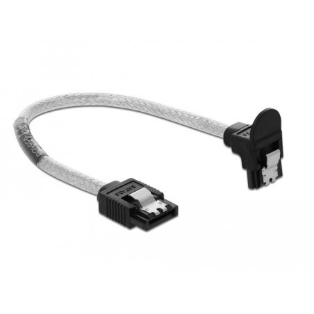 DeLOCK 85344 câble SATA 0,2 m SATA 7-pin Noir, Transparent